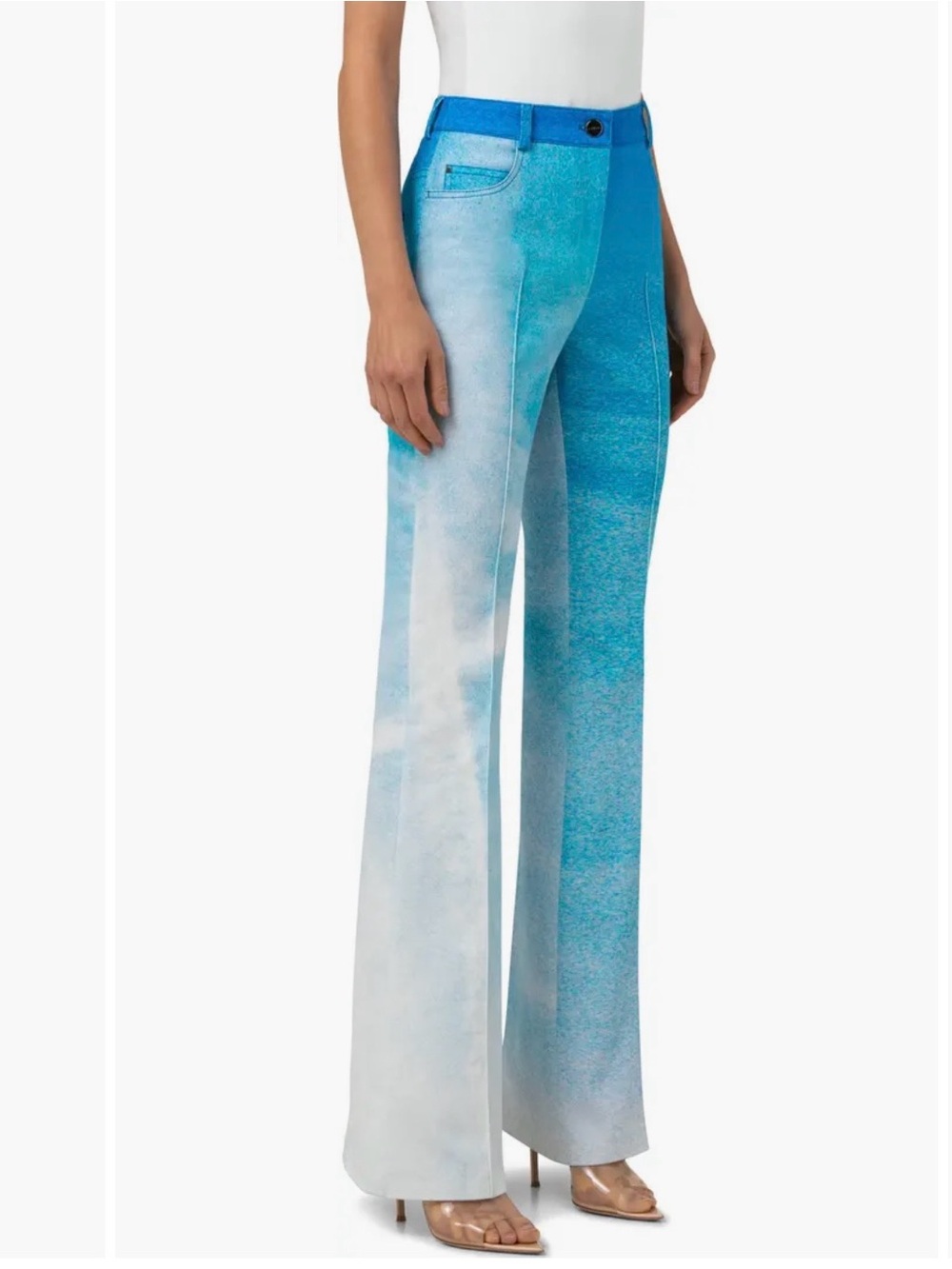 Akris blue white ombre trouser NWT